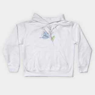 Blue Flower Kids Hoodie